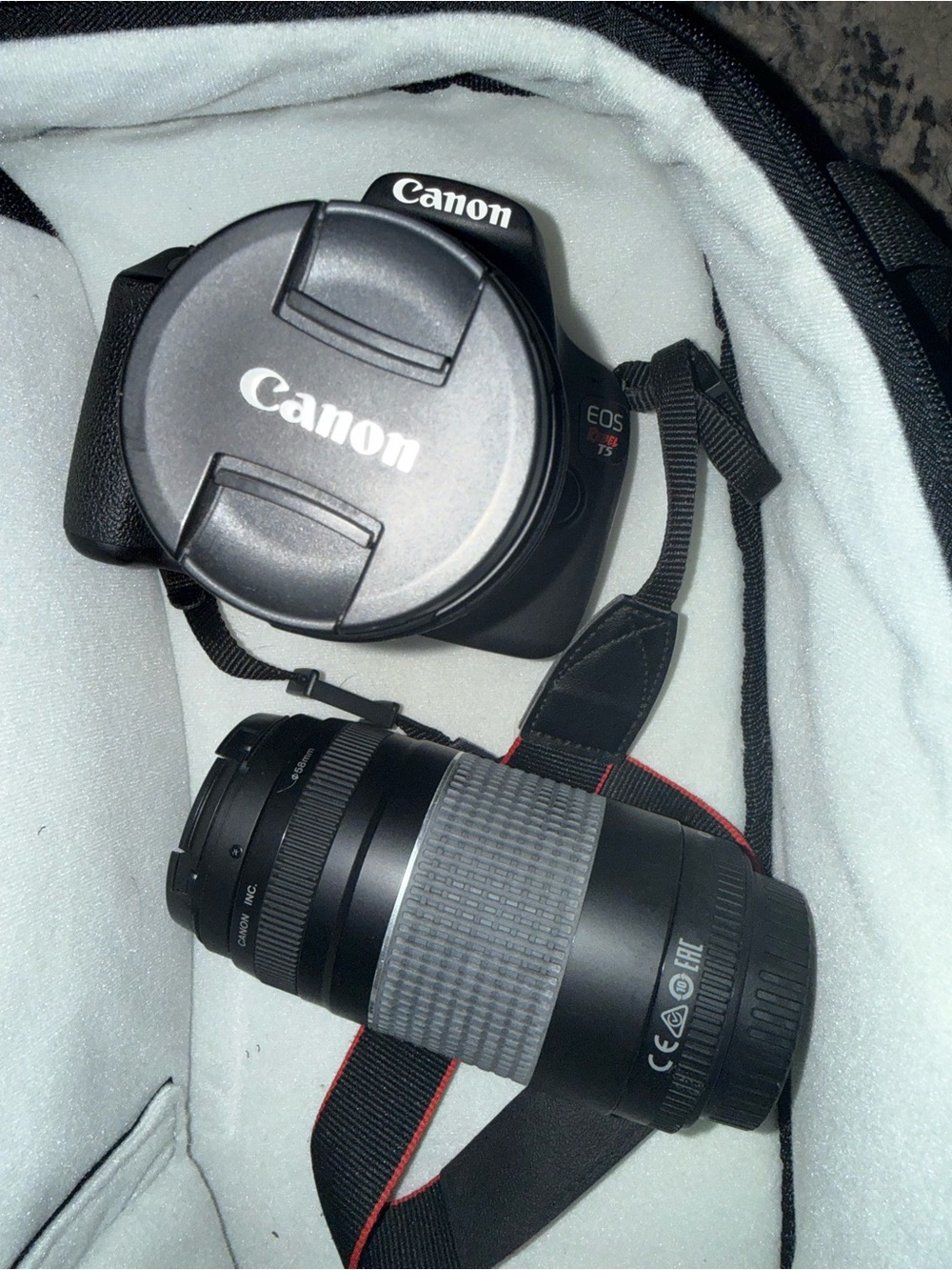 Canon EOS Rebel T5 body + 18-55mm kit lens + Canon EF 75-300mm lens